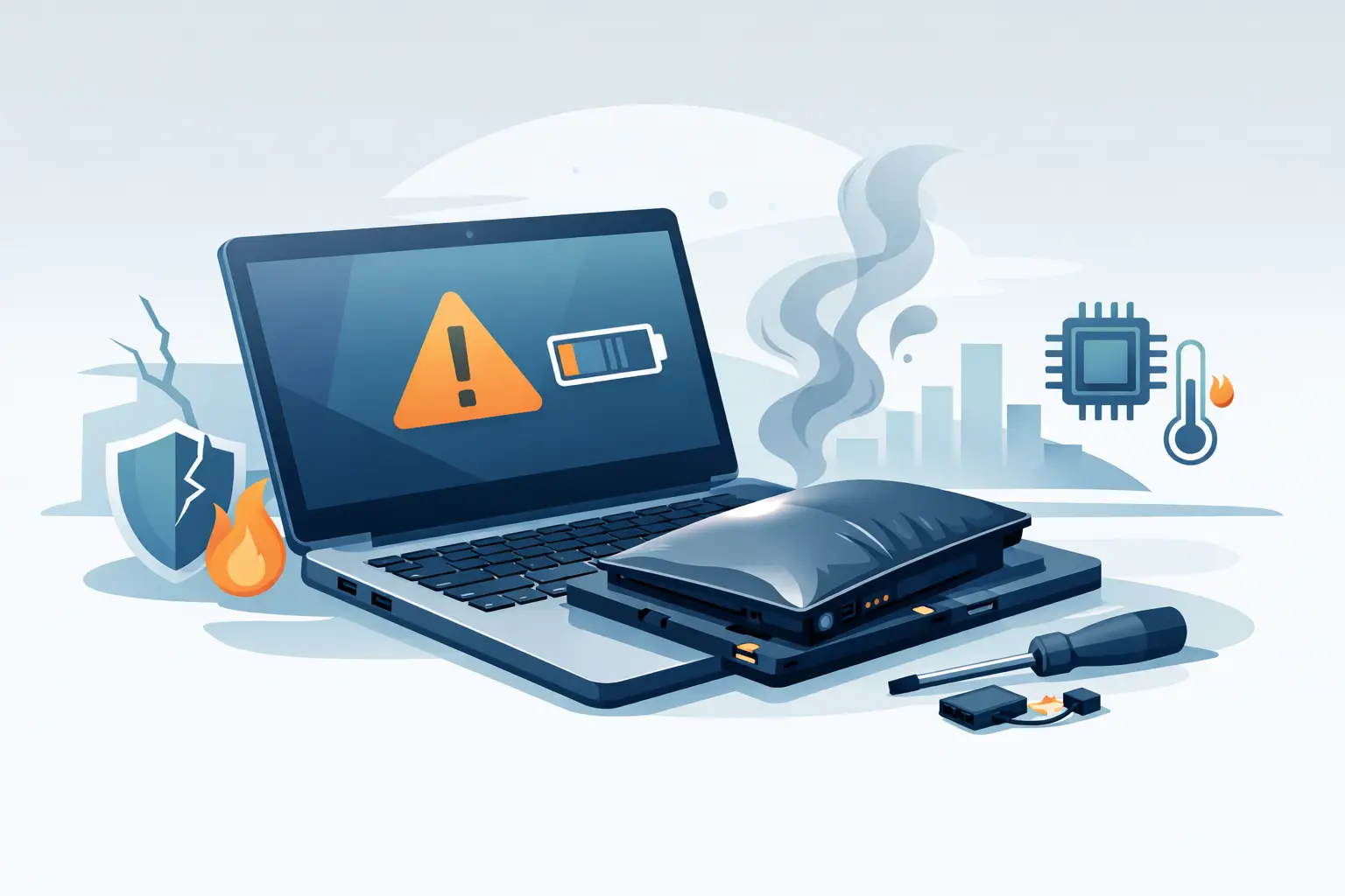 What Causes Laptop Battery Swelling? Key Risks